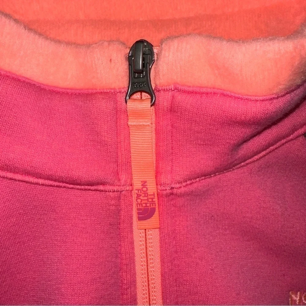 The North Face pink fleece zip up 14/16 Large or woman’s small or XS in EUC
